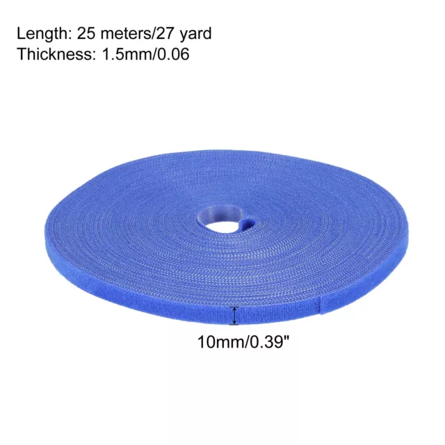 Réutilisable Câble Attaches 25 Mètres 10mm  Cordon Enveloppes Bleu Attacher 2