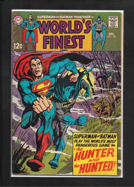 World's Finest Comics #181 (1968): Silver Age DC Comics! Batman! Superman! VG-!