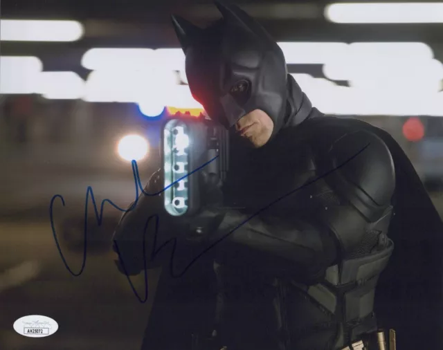 CHRISTIAN BALE Signed 8x10 Photo BATMAN Dark Knight IN PERSON Autograph JSA COA