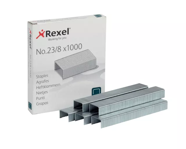 Rexel No. 23 8mm Heavy Duty Stapler and Tacker Staples 40 Sheet Capacity (Pack o