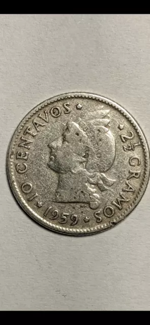 1959 Republica Dominicana 10 Centavos