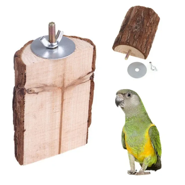 Wooden Cage Parakeet Budgie Platform Bird Toy Parrot Stand Perches