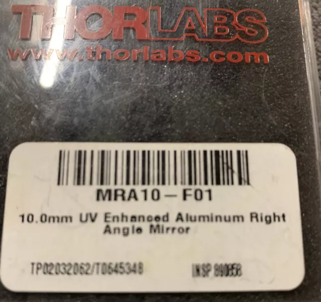 THORLABS MRA10-F01 1 Right-Angle Prism Mirror, UV Enhanced Aluminum, L = 10.0 mm