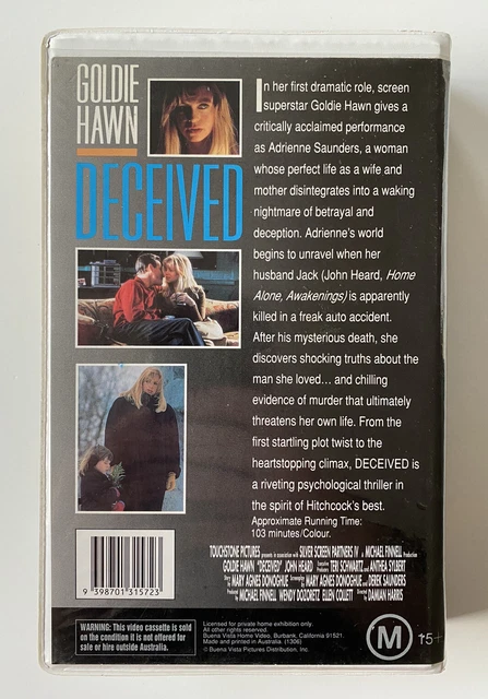 DECEIVED [VHS] TOUCHSTONE Home Video Roadshow Big Box Ex-Rental Tape ...