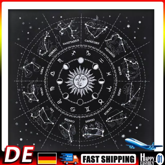 ERTGDS Altar Tarot-Kartentuch, Hirschleder, Samt, Pentagramm, Tarot-Tischdecke,