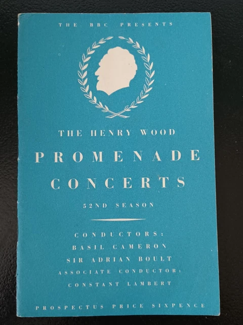 Royal Albert Hall Henry Wood Promenade Concerts 1946 Programme Brochure Ephemera