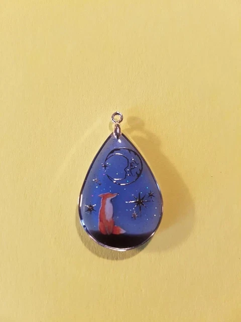 Pendentif Résine Artisanale - Thème Fée Clochette - Breloque Alliage - Neuf Sans Emballage - Création Unique