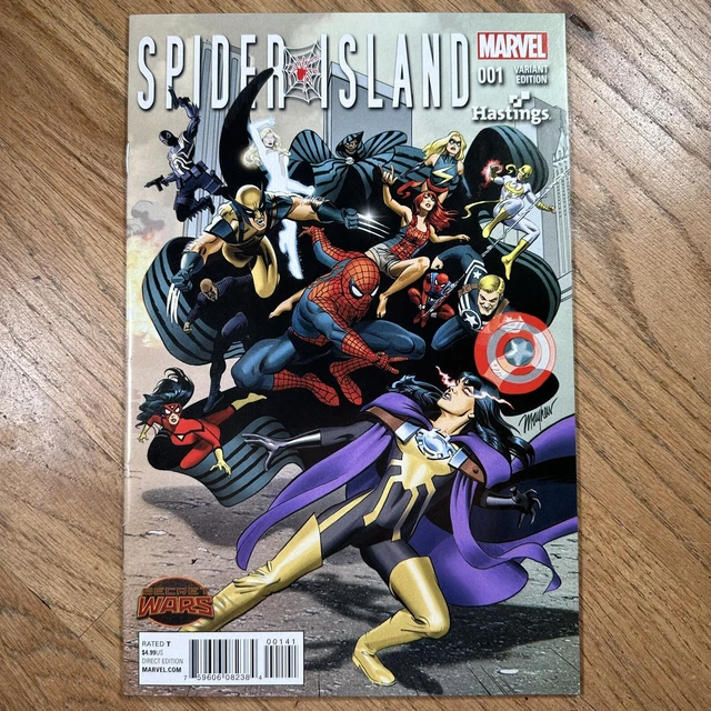 Spider Island 1 Secret Wars Hastings Variant Marvel 2015 VF/NM