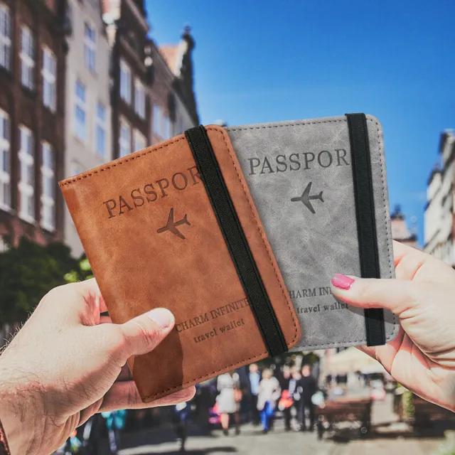 Slim RFID Blocking Leather Passport Travel Wallet ID Card Holder Cover Case USA