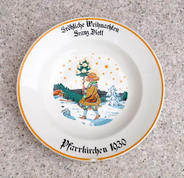 Age Assiette de Noël - Zeller Keramik - 1930 - Diet Pfarrkirchen (#5004
