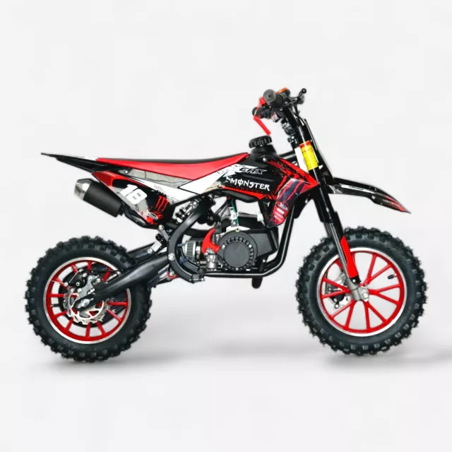 X-Power Mini Dirt Bike 49cc Petrol 50cc Kids off-road Motorbike Scrambler RED