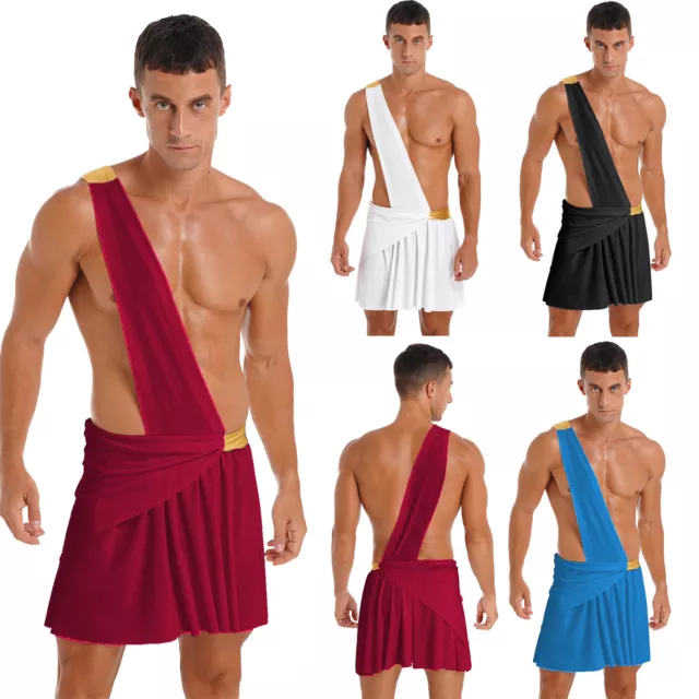 Homme Jupe Chevalier Grec Costume Toge Grecque Romaine Antiquité Grec Gladiateur
