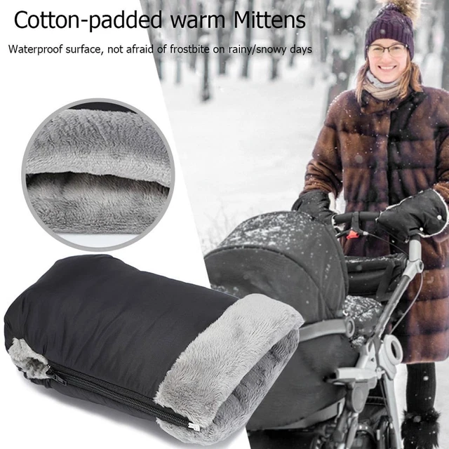 actualizar invierno cochecito guantes viento guantes de lana densos
