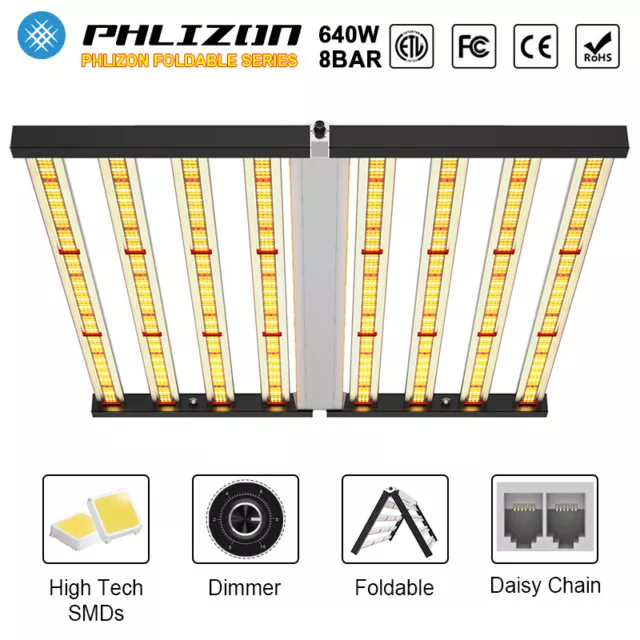 640W Foldable Full Spectrum w/ Samsung LED Grow Lights Indoor Plants Hydroponics