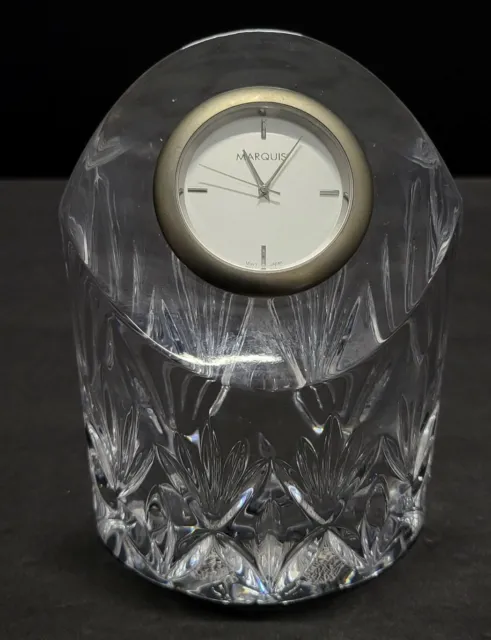 Marquis by Waterford Lead Crystal Caprice Desk Clock Ireland