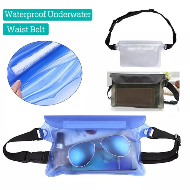 Waterproof Underwater Waist Belt Bum Bag Beach Swimming Boating Dry Phone Pouch