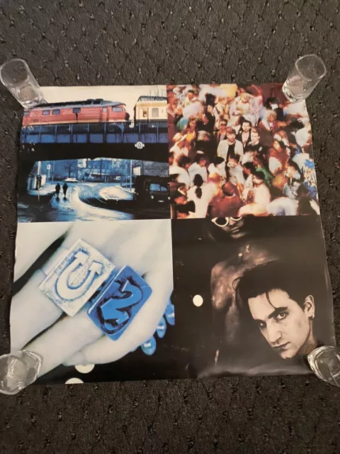 VINTAGE 1992 U2 Achtung Baby Double Sided PROMO POSTER PROMOTIONAL