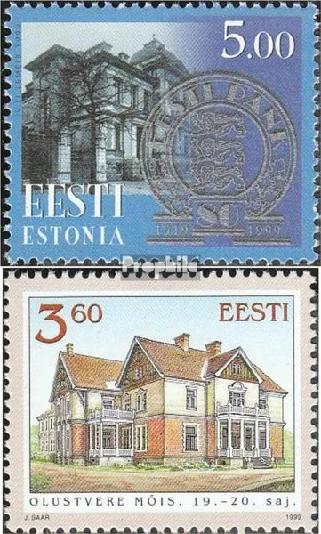 Briefmarken Estland 1999 Mi 344,345 gestempelt