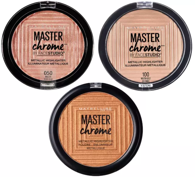 MAYBELLINE Master Chrome Highlighter Powder 6g - CHOOSE SHADE - BRAND NEW Sealed