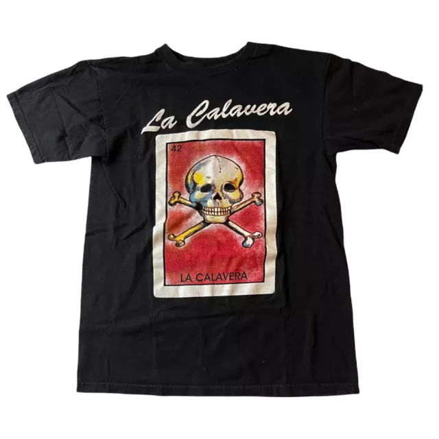 La Calavera Loteria Mexican Bingo T-Shirt Novelty Family Funny Black Cotton Tee