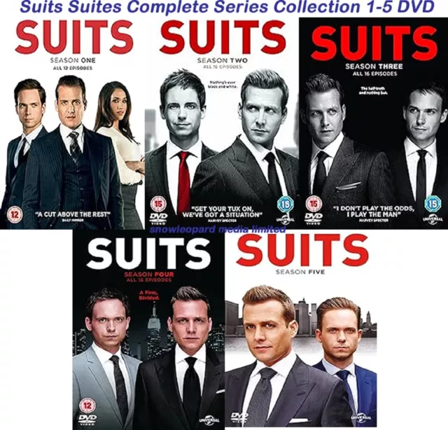 Suits Suites Complete Series Collection 1-5 DVD All Seasons 1 2 3 4 5 New UK R2
