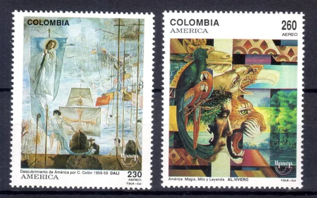 Columbus painting, MiNr.: 1867-8,  unmounted mint/ never hinged, 1992, Columbia
