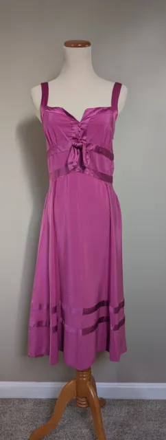 Marc Jacobs Pink Silk Midi Dress Size xs 0