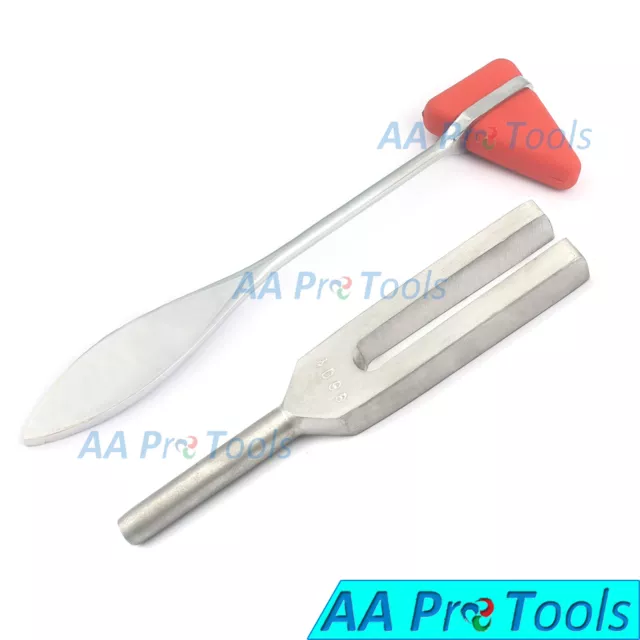 AA Vibrates Tuning Fork 4096c with Taylor Hammer Ent Exam Diagnostic Instruments