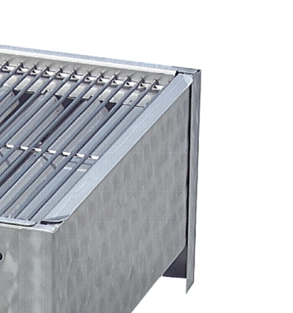 Partygrill Gastrobräter Gasgrill Edelstahl 2 flammig mit Rost 48 x 53 x 27 Grill 3