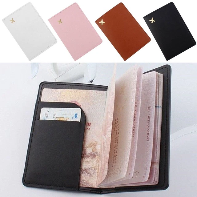 Card Holder PU Leather Card Case Protector Cover Document Bag Passport Holder