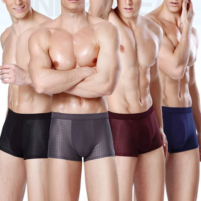 INNERSY Boxer lunghi da uomo Mutande uomo Cotone Boxer stile retrò Anti- sfregamento Trunks Confezione da 3, 3 nero, S
