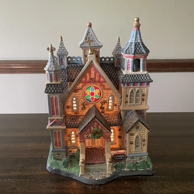 Lemax Caddington Village 35055 Lemax Caddington Village - Iglesia St. Luke Con Luces, Decoración Navidad, Pueblo En Miniatura, Multicolor Iglesia Iluminada Navidad - 9