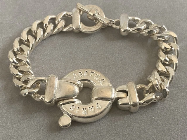Bracelet Gourmette Vintage Avec Perles Et Breloques - Style Doré, Occasion (marque Agatha Paris ?)