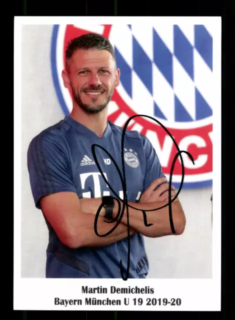 Martin Demichelis Autogrammkarte Bayern München U 19 2019-20 Original Sign