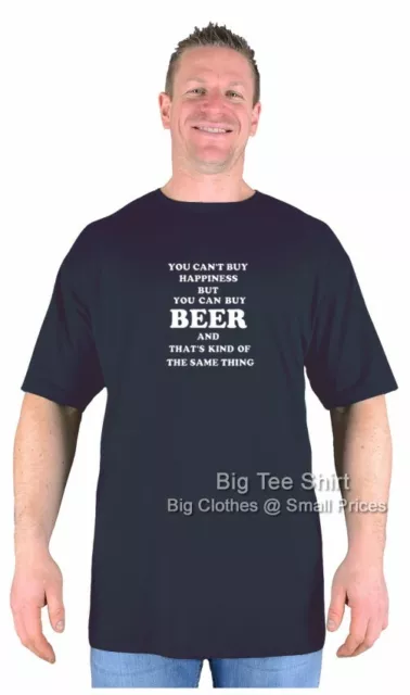 Big Mens BTS Beer Happiness T-Shirt 2XL 3XL 4XL 5XL 6XL 7XL 8XL Many Colours