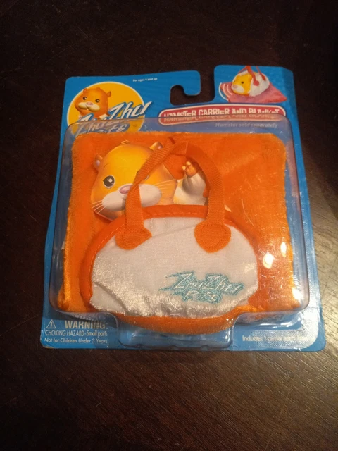 Zhu Zhu Pets Hamster Accessories Carrier And Blanket Orange