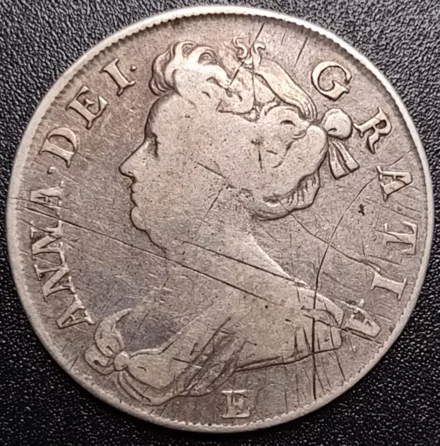 Great Britain 1708-E Silver 1/2 Crown (KM# 525.2, Edinburgh)