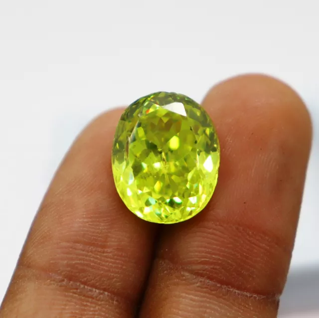 Natural Zircon Lemon Green Oval Cut 26.15 Ct Loose Certified Gemstone Sale Offer