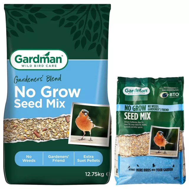 Gardman No Grow Seed Mix Wild Bird Food No Germinating Seed Sunflower Peanut