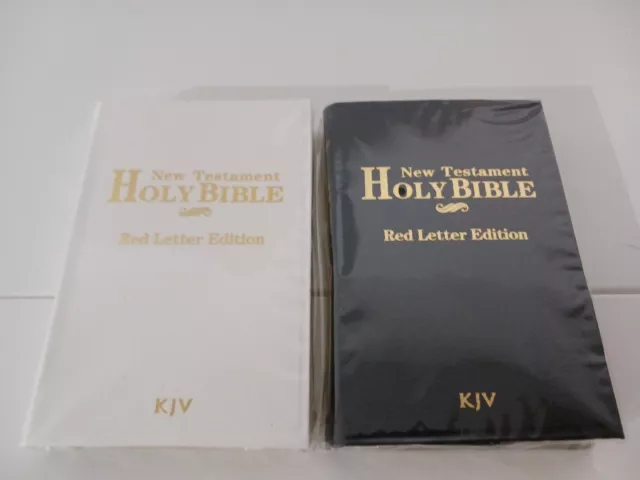 Set of 2 NEW! Holy Bible New Testament King James KJV Pocket Red Letter Edition