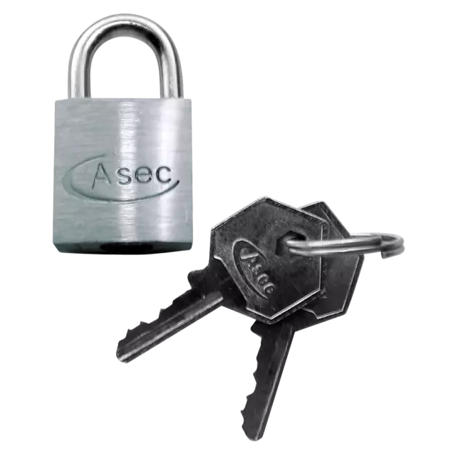 AS11864 - ASEC KD Open Shackle Chrome Finish Padlock 2