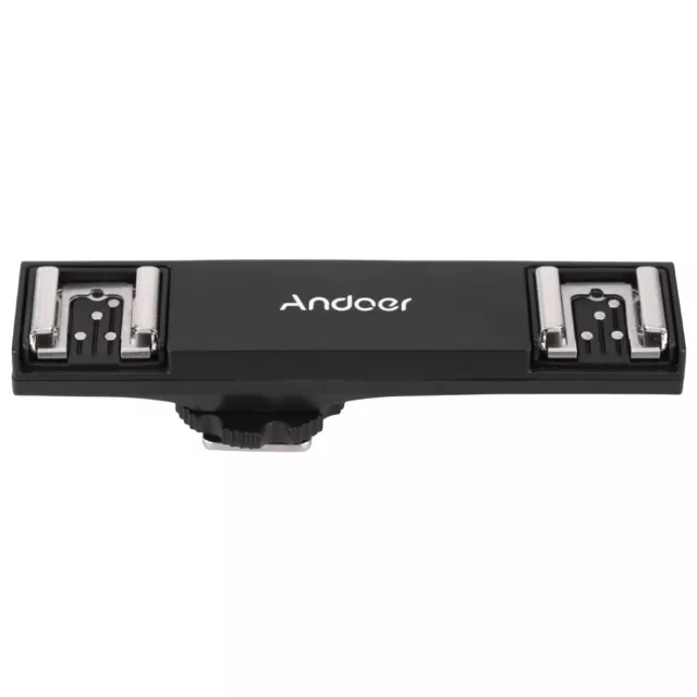 Andoer Dual Hot Shoe Flash Speedlite Bracket Splitter for Nikon DSLR Cameras/