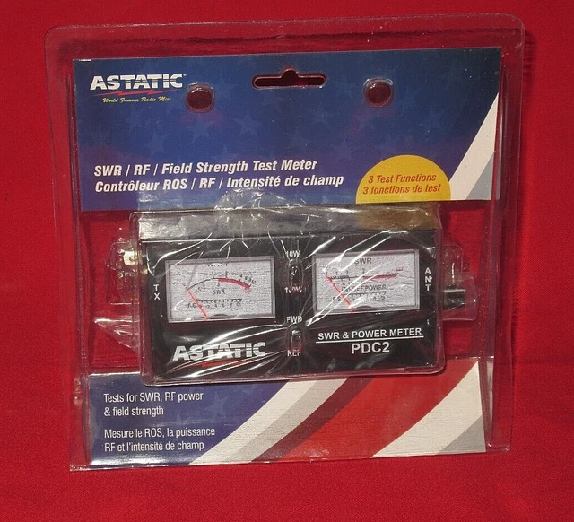 Astatic SWR/RF/Feldstärkenprüfgerät - Für CB-Funk, Testet Antennen & Kabel, 10/100 Watt