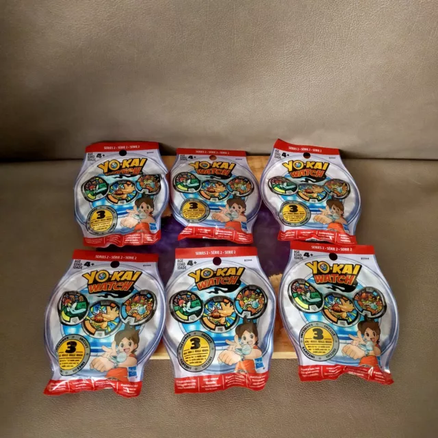 Yo-Kai Watch Series 2 Blind Bag 3-Pack Medals Lot of 6 (18 Medals) Yokai NEW