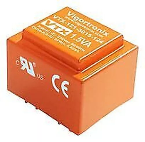 2.3VA Endkappen Transformer 2 X 115V - 24V, PCB Fassung VTX-121-3023-424 2