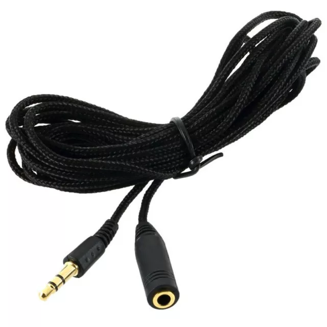 5M 3.5mm Stereo Headphone Audio Extension Cable Lead Female qlll TO Male L7S9