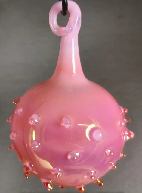 Hand Blown Glass Ornament Ball . Self Representing Artist (SRA)