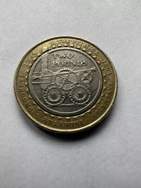 Rare 2 Pound Coin “R.Trevithick 1804 Invention Industry Process ” 2004