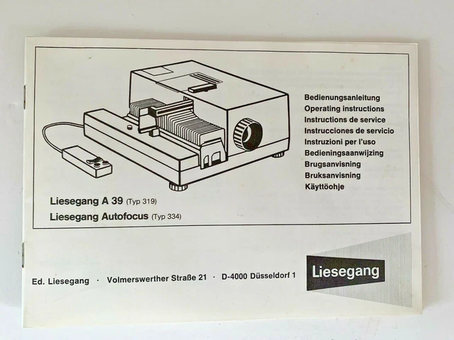 NOTICE (CD) pour projecteur CINERIC ERICSSON 8-9,5-16 mm | eBay