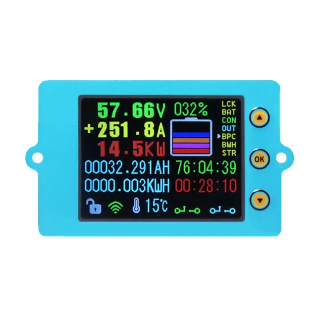 Battery Tester Meter Wireless DC 120V 100A VOLT AMP AH Charge Status Monitor